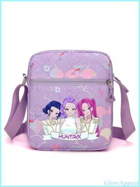PU Leather Mini Crossbody Bag Cartoon Pattern Zipper Shoulder Purse